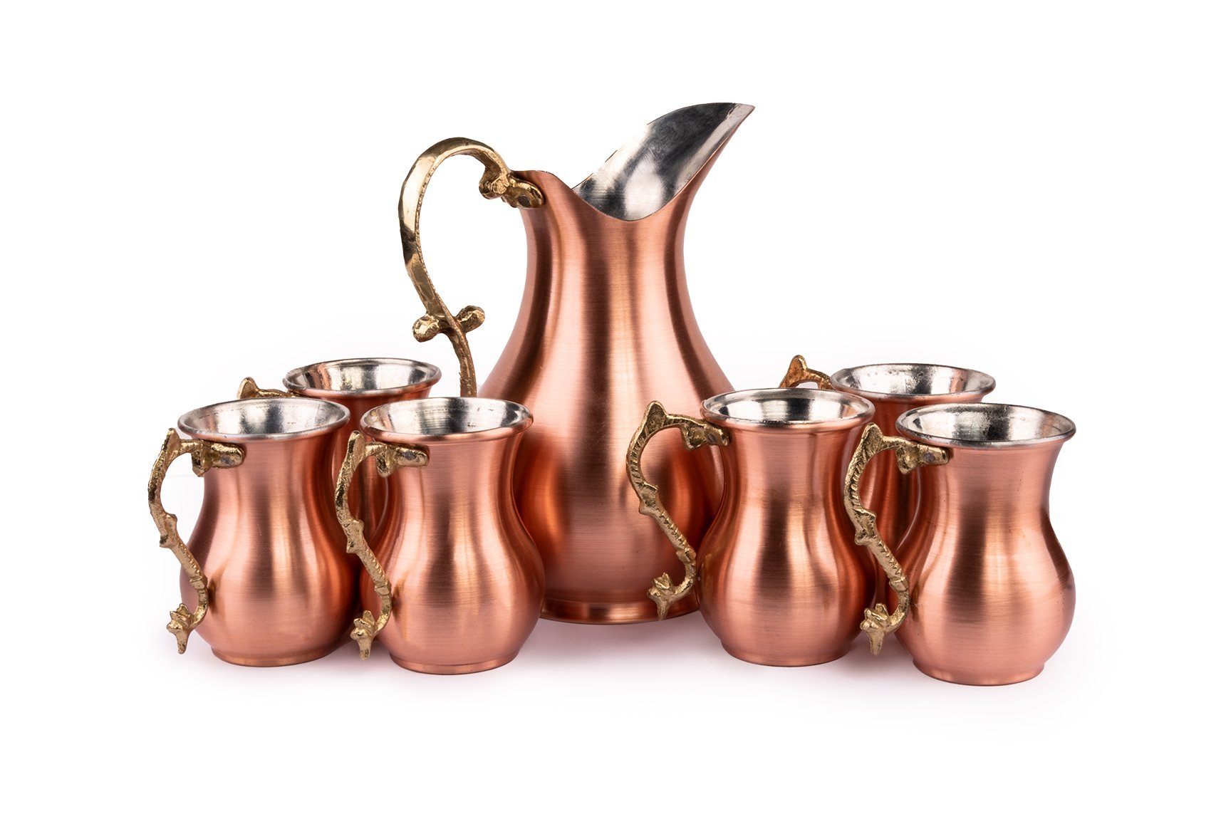 dövme bakır ayran seti